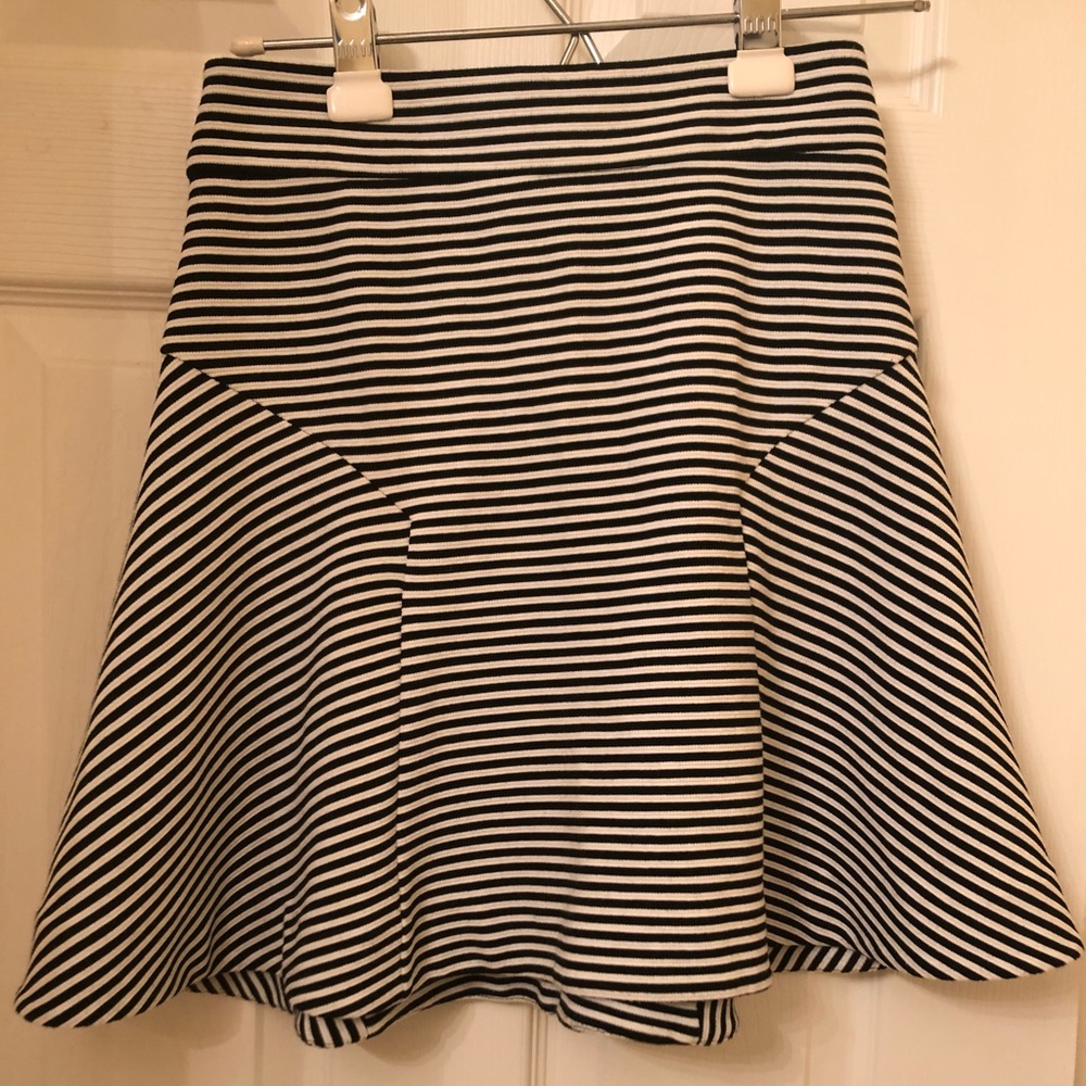 Express High Waisted Striped Skirt